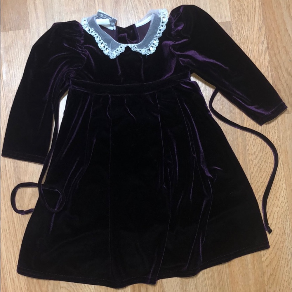 Purple Velvet dress Size 2t